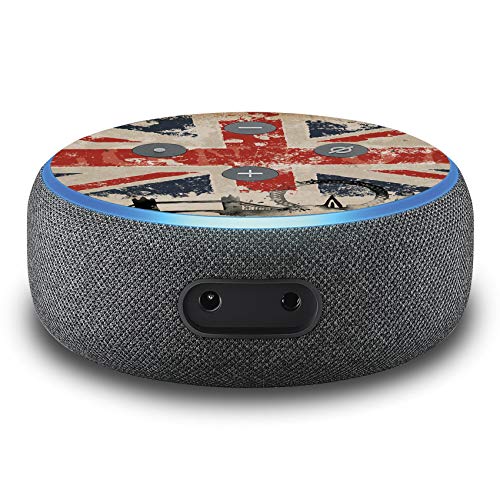 2er Set Folie Cover für intelligenten Smart Speaker Lautsprecher Aufkleber Schutzfolie Skin selbstklebend passgenau Klebefolie für Sprachassistent R137 (Nr. 15 Union Jack) von Finest Folia