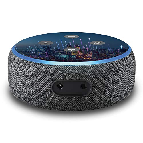 2er Set Folie Cover für intelligenten Smart Speaker Lautsprecher Aufkleber Schutzfolie Skin selbstklebend passgenau Klebefolie für Sprachassistent R137 (Nr. 16 Big City) von Finest Folia