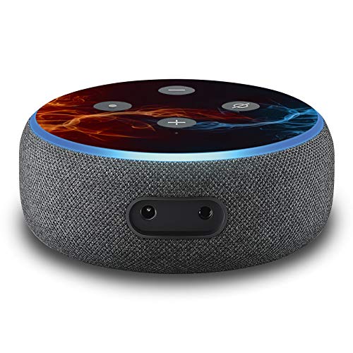 2er Set Folie Cover für intelligenten Smart Speaker Lautsprecher Aufkleber Schutzfolie Skin selbstklebend passgenau Klebefolie für Sprachassistent R137 (Nr. 17 Feuer) von Finest Folia