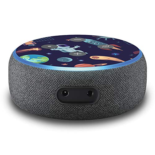 2er Set Folie Cover für intelligenten Smart Speaker Lautsprecher Aufkleber Schutzfolie Skin selbstklebend passgenau Klebefolie für Sprachassistent R137 (Nr. 24 Weltraum) von Finest Folia