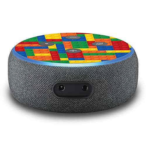 2er Set Folie Cover für intelligenten Smart Speaker Lautsprecher Aufkleber Schutzfolie Skin selbstklebend passgenau Klebefolie für Sprachassistent R137 (Nr. 30 Bausteine) von Finest Folia