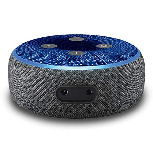 2er Set Folie Cover für intelligenten Smart Speaker Lautsprecher Aufkleber Schutzfolie Skin selbstklebend passgenau Klebefolie für Sprachassistent R137 (Nr. 32 Datenstrudel) von Finest Folia