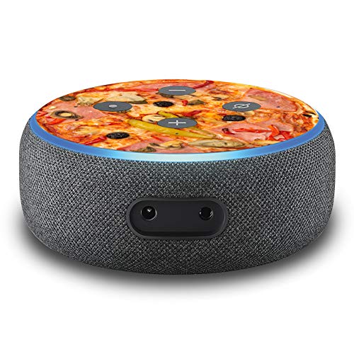 2er Set Folie Cover für intelligenten Smart Speaker Lautsprecher Aufkleber Schutzfolie Skin selbstklebend passgenau Klebefolie für Sprachassistent R137 (Nr. 34 Pizza) von Finest Folia
