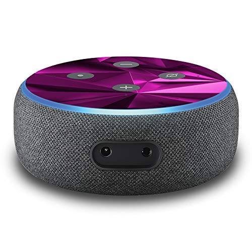 2er Set Folie Cover für intelligenten Smart Speaker Lautsprecher Aufkleber Schutzfolie Skin selbstklebend passgenau Klebefolie für Sprachassistent R137 (Nr. 4 Polygon Pink) von Finest Folia