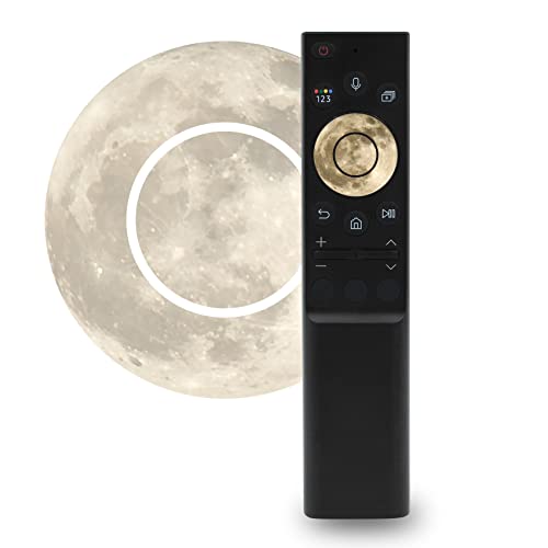 Finest Folia 2er Set Deko Aufkleber kompatibel mit Samsung Fernbedienung Smart Home Fernseher ø 27,5mm Sticker für Navigationsknopf selbstklebend R191 (02 Mond) von Finest Folia