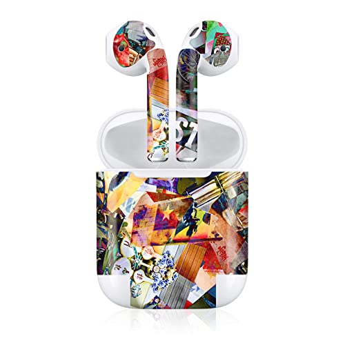 Finest Folia Aufkleber Set kompatibel mit Apple AirPod 1 + 2 kabellose Bluetooth Kopfhörer und Ladecase Vinyl Folie Skin Design Cover passgenau R188 (1. Generation, 14 Stickerbomb) von Finest Folia