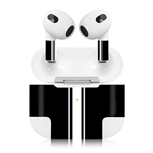 Finest Folia Aufkleber Set kompatibel mit Apple AirPod 3 kabellose Bluetooth Kopfhörer und Ladecase Vinyl Folie Skin Design Cover passgenau R189 (3. Generation, 06 Ralley Streifen 2) von Finest Folia