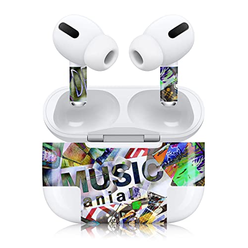 Finest Folia Aufkleber Set kompatibel mit Apple AirPod Pro kabellose Bluetooth Kopfhörer und Ladecase Vinyl Folie Skin Design Cover passgenau R190 (Pro, 14 Stickerbomb) von Finest Folia