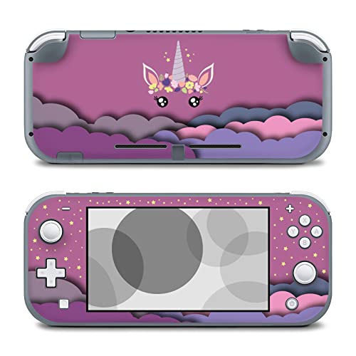 Finest Folia Folien Skin kompatibel mit Nintendo Switch Lite Spiele Konsole Aufkleber Schutz gegen Kratzer Design Sticker Cover Spielekonsole passgenau selbstklebend R203 (11 Einhorn) von Finest Folia