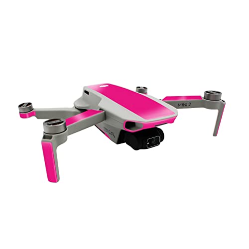 Finest Folia Schutzfolie kompatibel mit Drohne DJI Mini 2 und Controller Aufkleber Set passgenau wasserfest Skin Sticker Design Folie (Teilverklebung, K156-10 Neon pink) von Finest Folia