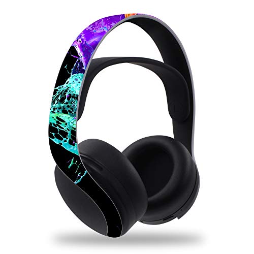 Finest Folia Schutzfolie kompatibel mit PS5 Sticker Hülle für Spiele Konsolen Headset Gehäuse Aufkleber Vinyl Folie Skin gegen Kratzer Design Cover R141 (Headset, Nr. 25 Colour Explosion) von Finest Folia