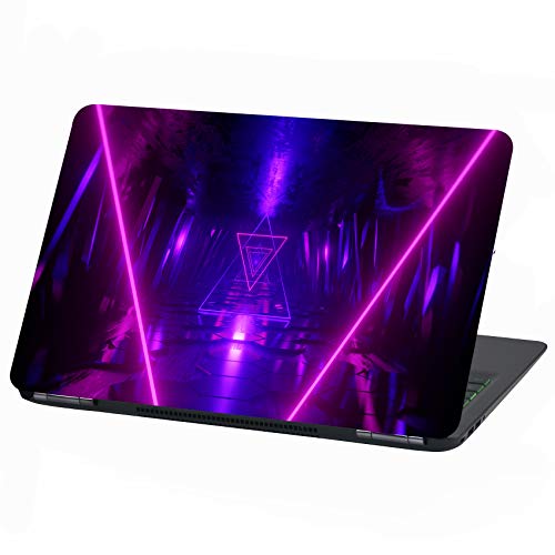 Laptop Folie Cover Abstrakt Klebefolie Notebook Aufkleber Schutzhülle selbstklebend Vinyl Skin Sticker (LP17 Neon Light, 13-14 Zoll) von Finest Folia