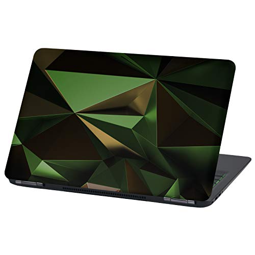 Laptop Folie Cover Abstrakt Klebefolie Notebook Aufkleber Schutzhülle selbstklebend Vinyl Skin Sticker (LP55 Polygon Camouflage, 15 Zoll) von Finest Folia