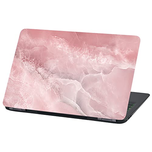 Laptop Folie Cover Abstrakt Klebefolie Notebook Aufkleber Schutzhülle selbstklebend Vinyl Skin Sticker (LP75 rosa Marmor, 15 Zoll) von Finest Folia
