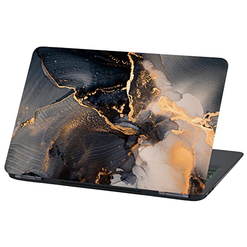 Laptop Folie Cover Abstrakt Klebefolie Notebook Aufkleber Schutzhülle selbstklebend Vinyl Skin Sticker (LP77 Marmor graublau, 15 Zoll) von Finest Folia