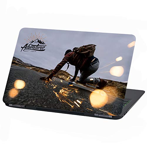 Laptop Folie Cover Adventure Klebefolie Notebook Aufkleber Schutzhülle selbstklebend Vinyl Skin Sticker (15 Zoll, LP13 Skater) von Finest Folia