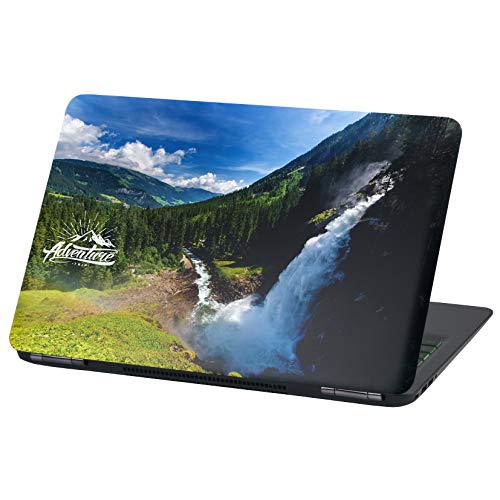 Laptop Folie Cover Adventure Klebefolie Notebook Aufkleber Schutzhülle selbstklebend Vinyl Skin Sticker (15 Zoll, LP45 Wasserfall) von Finest Folia