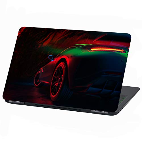 Laptop Folie Cover: Fahrzeuge Klebefolie Notebook Aufkleber Schutzhülle selbstklebend Vinyl Skin Sticker (13-14 Zoll, LP23 Red Car) von Finest Folia