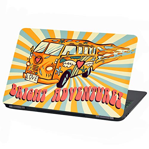 Laptop Folie Cover: Fahrzeuge Klebefolie Notebook Aufkleber Schutzhülle selbstklebend Vinyl Skin Sticker (15 Zoll, LP 12 Hippie Car) von Finest Folia