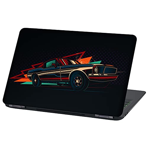 Laptop Folie Cover: Fahrzeuge Klebefolie Notebook Aufkleber Schutzhülle selbstklebend Vinyl Skin Sticker (15 Zoll, LP64 Retro Auto) von Finest Folia