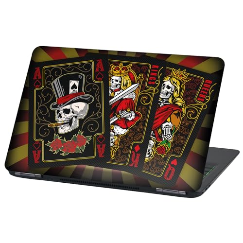 Laptop Folie Cover: Strange Klebefolie Notebook Aufkleber Schutzhülle selbstklebend Vinyl Skin Sticker (13-14 Zoll, Lp98 Cards) von Finest Folia