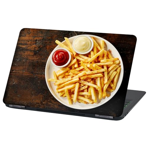 Laptop Folie Cover: Strange Klebefolie Notebook Aufkleber Schutzhülle selbstklebend Vinyl Skin Sticker (15 Zoll, LP102 French Fries) von Finest Folia