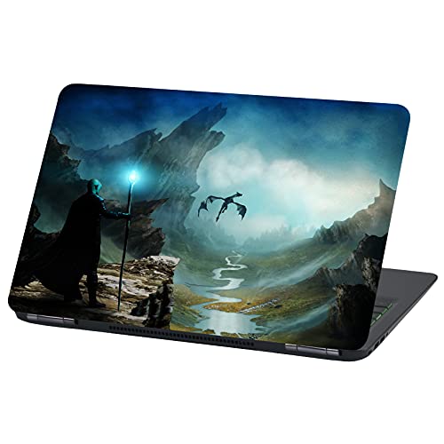 Laptop Folie Cover: Strange Klebefolie Notebook Aufkleber Schutzhülle selbstklebend Vinyl Skin Sticker (15 Zoll, LP61 Dragon) von Finest Folia