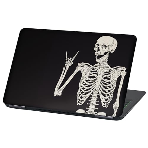 Laptop Folie Cover: Strange Klebefolie Notebook Aufkleber Schutzhülle selbstklebend Vinyl Skin Sticker (15 Zoll, LP96 Rock Skull) von Finest Folia
