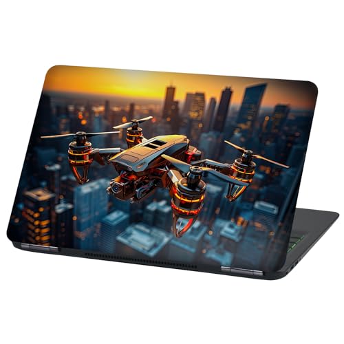 Laptop Folie Cover: Strange Klebefolie Notebook Aufkleber Schutzhülle selbstklebend Vinyl Skin Sticker (17 Zoll, LP93 Drohne) von Finest Folia