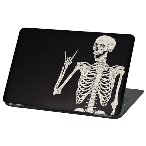 Laptop Folie Cover: Strange Klebefolie Notebook Aufkleber Schutzhülle selbstklebend Vinyl Skin Sticker (17 Zoll, LP96 Rock Skull) von Finest Folia