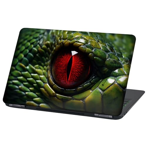 Laptop Folie Cover: Strange Klebefolie Notebook Aufkleber Schutzhülle selbstklebend Vinyl Skin Sticker (17 Zoll, Lp106 Snake Eye) von Finest Folia