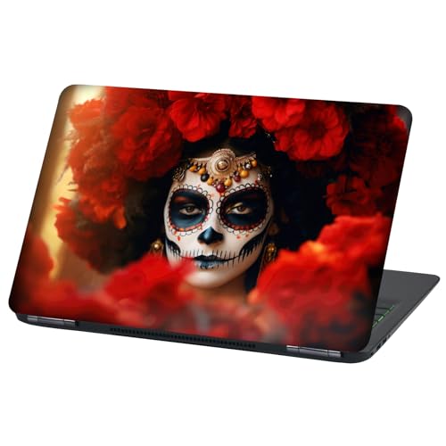 Laptop Folie Cover: Strange Klebefolie Notebook Aufkleber Schutzhülle selbstklebend Vinyl Skin Sticker (17 Zoll, Lp107 La Catrina) von Finest Folia