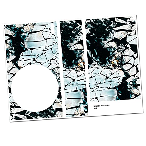 Schutzfolie Sticker Hülle für Spiele Konsole Gehäuse Aufkleber Vinyl Folie Skin gegen Kratzer Design Cover passgenau selbstklebend R138 (S, 07 Broken Ice) von Finest Folia