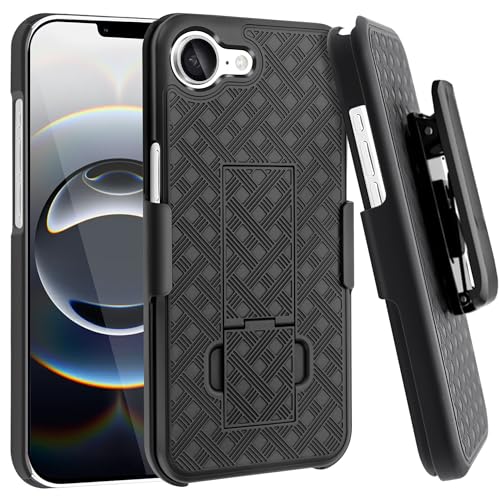 Fingic Schutzhülle für iPhone 16e mit Gürtelclip, schmale Kombi-Hülle mit Ständer, drehbar, robust, stoßfest, kratzfest, Ganzkörper-Schutzhülle für iPhone 16E 4. Generation, 15,5 cm (6,1 Zoll), 2025, Fingic Schutzhülle für iPhone 16e mit Gürtelclip, schmale Kombi-Hülle mit Ständer, drehbar, robust, stoßfest, kratzfest, Ganzkörper-Schutzhülle für iPhone 16E 4. Generation, 15,5 cm (6,1 Zoll), 2025, von Fingic