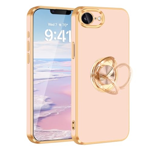 Fingic Schutzhülle für iPhone SE 4, mit 360°-Ring-Halterung, magnetische Autohalterung, niedlicher Ständer, schlank, für Damen und Mädchen, rutschfest, harter PC, weiches TPU, robuste Stoßstange, Fingic Schutzhülle für iPhone SE 4, mit 360°-Ring-Halterung, magnetische Autohalterung, niedlicher Ständer, schlank, für Damen und Mädchen, rutschfest, harter PC, weiches TPU, robuste Stoßstange, von Fingic