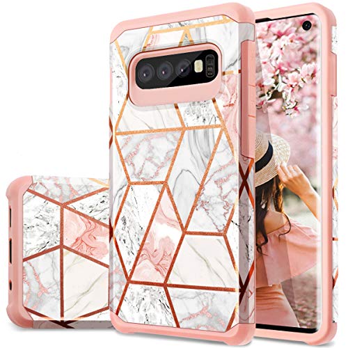 Fingic für Samsung S10 Hülle,Samsung Galaxy S10 Hülle Rose Gold Glitzer Marmor Slim Hard PC Soft Silikon Hybrid Stoßfest Anti-Kratzer Bumper Schutzhülle Galaxy S10 Hülle Fingic für Samsung S10 Hülle,Samsung Galaxy S10 Hülle Rose Gold Glitzer Marmor Slim Hard PC Soft Silikon Hybrid Stoßfest Anti-Kratzer Bumper Schutzhülle Galaxy S10 Hülle von Fingic