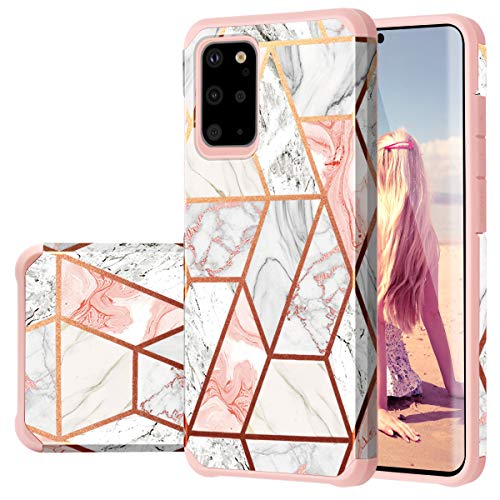 Fingic für Samsung S20 Plus Hülle,Samsung Galaxy S20 Plus Hülle, Roségold, hartes Polycarbonat und weiches Silikon, 2-in-1 Hybrid, stoßfest, robust, Schutzhülle Marmor-Design Fingic für Samsung S20 Plus Hülle,Samsung Galaxy S20 Plus Hülle, Roségold, hartes Polycarbonat und weiches Silikon, 2-in-1 Hybrid, stoßfest, robust, Schutzhülle Marmor-Design von Fingic