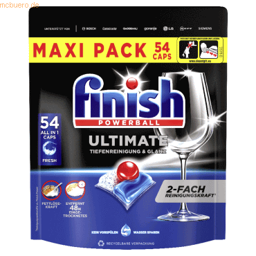 Finish Spülmaschinentabs Ultimate Fresh 3283117 54 Stück Finish Spülmaschinentabs Ultimate Fresh 3283117 54 Stück von Finish