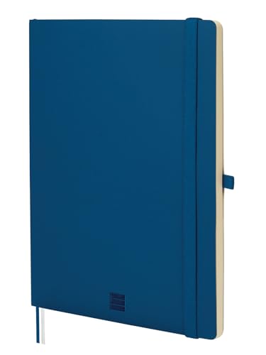 Finocam - Notizbuch Nexo Flexibler Einband Dotted-Gepunktet Marineblau | Großes Notizbuch mit perforierten Blättern | Innentasche und Stifthalter | 72 Seiten, Ideal als Bullet Journal von Finocam