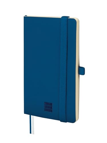FINOCAM - Notizbuch Nexo Flexibler Einband Dotted-Gepunktet - Marineblau | Kleines Notizbuch mit perforierten Blättern | Innentasche und Stifthalter | 72 Seiten, Ideal als Bullet Journal von Finocam