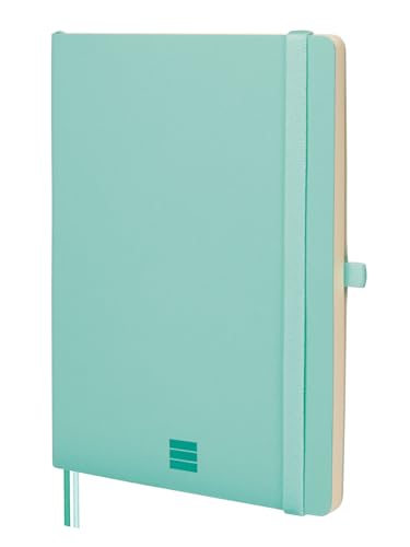 Finocam - Notizbuch Nexo Flexibler Einband Dotted-Gepunktet Türkis | Notizbuch DIN A5 mit perforierten Blättern | Innentasche und Stifthalter | 72 Seiten, Ideal als Bullet Journal von Finocam