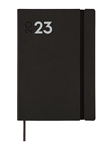 Finocam, Terminplaner 2023 Dynamic Mara, Wochenansicht, vertikal, Januar 2023, Dezember 2023 (12 Monate), Schwarz Katalanisch, Tischplatte, Y10, 140 x 204 mm von Finocam