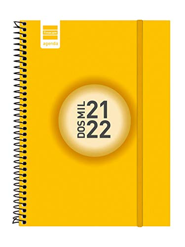 Finocam - Espir Colour Terminkalender 2021 2022 E10-155 x 212 Wochenansicht Quer Gelb Katalanisch von Finocam