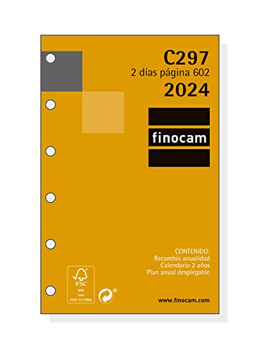 Finocam - Jahresersatz 2024 Classic 2024 2 Tage Seite Januar 2024 - Dezember 2024 (12 Monate) Spanisch von Finocam