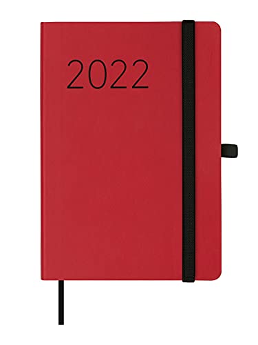 Finocam - Kalender 2022, 1 Tag, Januar 2022 bis Dezember 2022 (12 Monate) F4-118 x 168 mm, Flexi Lisa Rot Spanisch von Finocam