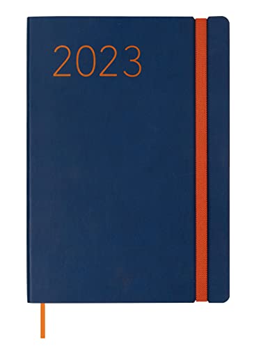 Finocam - Kalender 2023 Flexi Lisa Wochenansicht, vertikal, Januar 2023 - Dezember 2023 (12 Monate), Blau von Finocam
