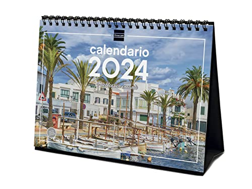 Finocam - Kalender 2024 Tischbilder zum Schreiben Januar 2024 - Dezember 2024 (12 Monate) Spanische Charme Völker von Finocam
