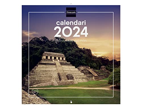 Finocam - Kalender 2024 Wandbilder 30 x 30 zum Schreiben Januar 2024 - Dezember 2024 (12 Monate) Wunder der katalanischen Welt von Finocam