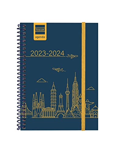 Finocam - Sekundärkalender 2023 2024 Wochenansicht Horizontal September 2023 - Juni 2024 (Schuljahr) + Juli und August Übersicht City Portugiesisch von Finocam