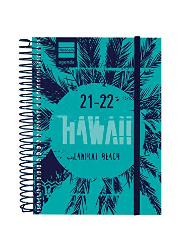 Finocam - Sekundariumkalender 2021 2022 8. - 120 x 164 1 Tag pro Seite Hawaii Spanisch von Finocam